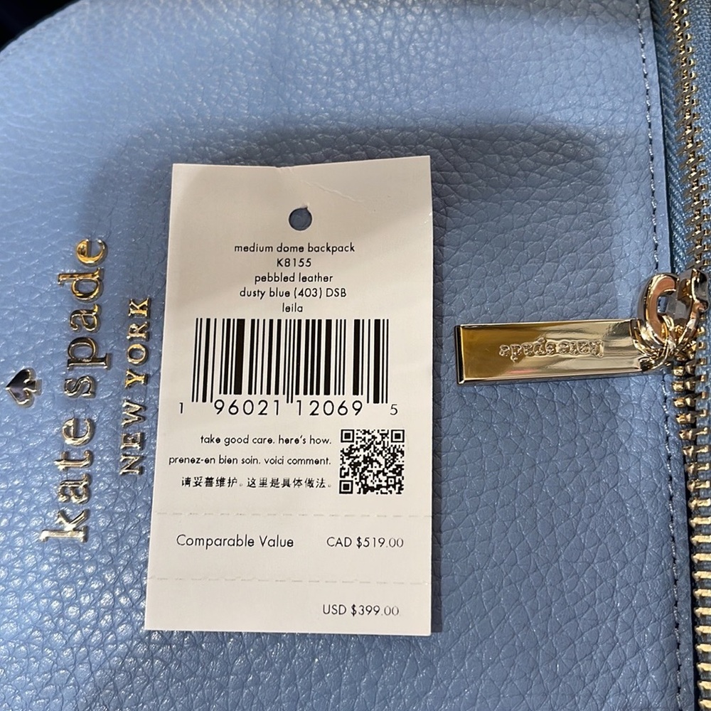 Kate Spade Leila Pebbled Leather Medium Dome Backpack
Dusty Blue - Picture 2 of 16